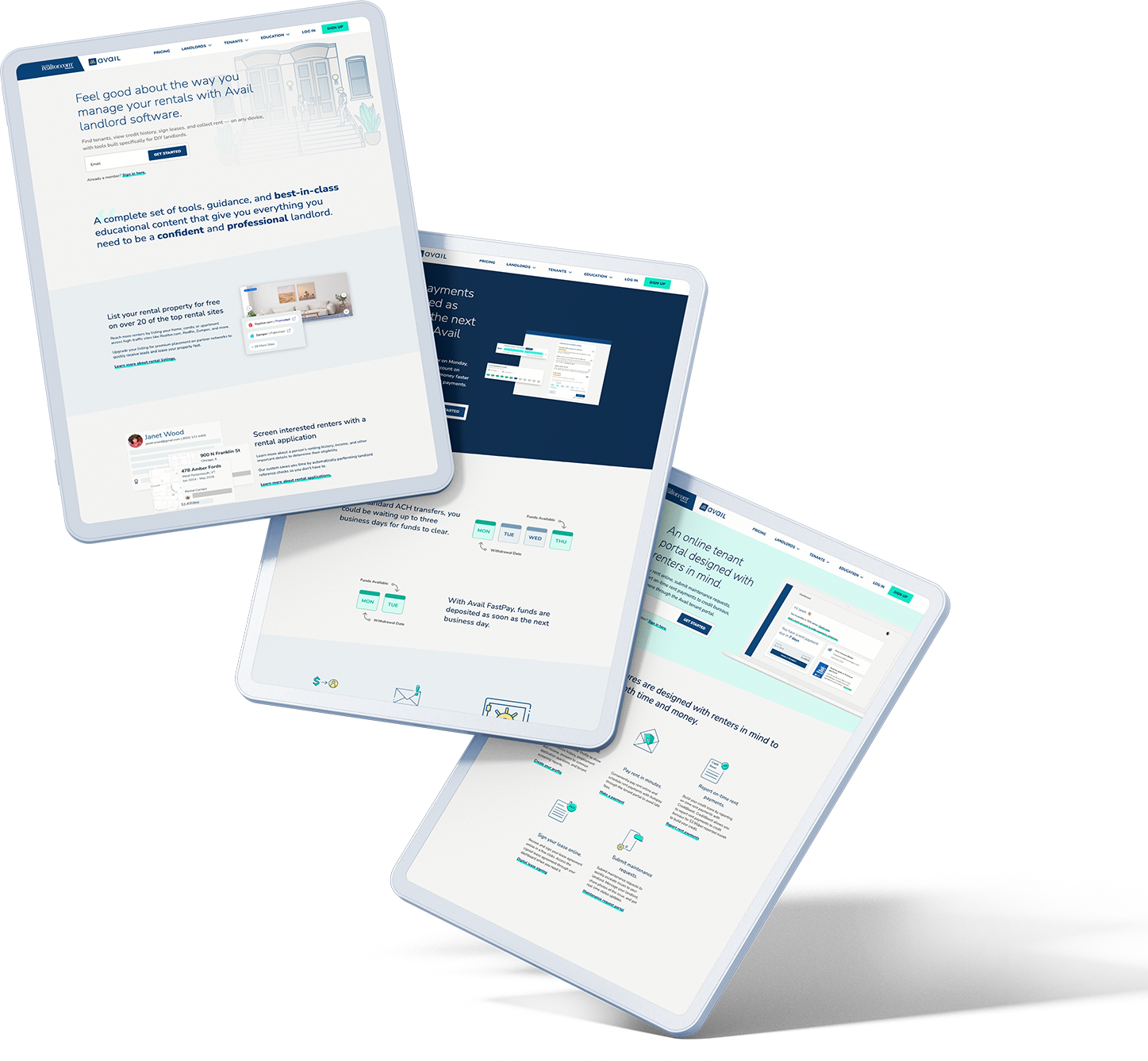 Avail mockups